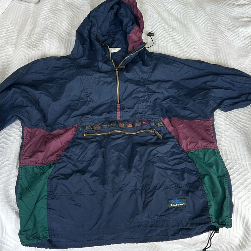 RARE VINTAGE LL BEAN JOHN MAYER AZTEC ANORAK WINDBREAKER SZ LARGE